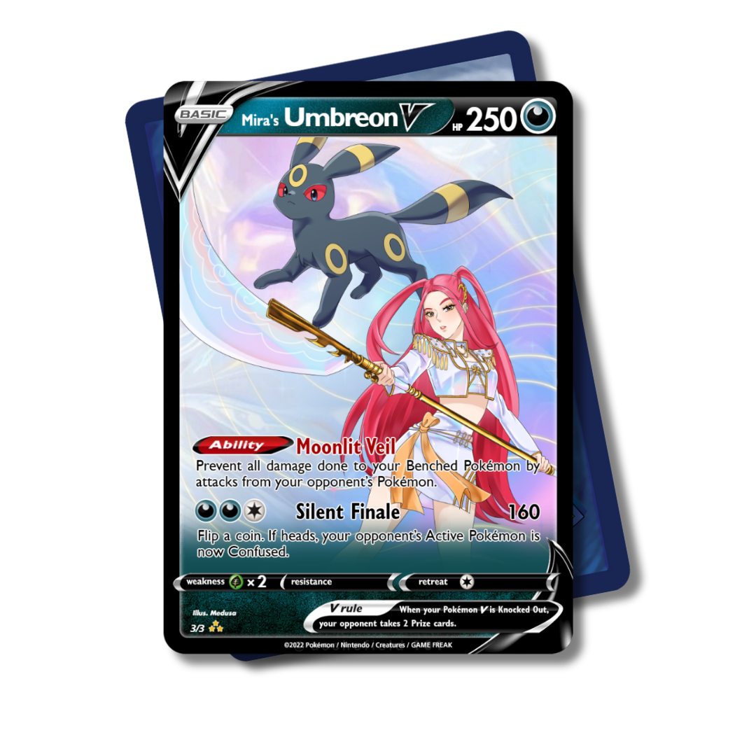 Mira's Umbreon V Custom Pokémon Card – Medusa Case