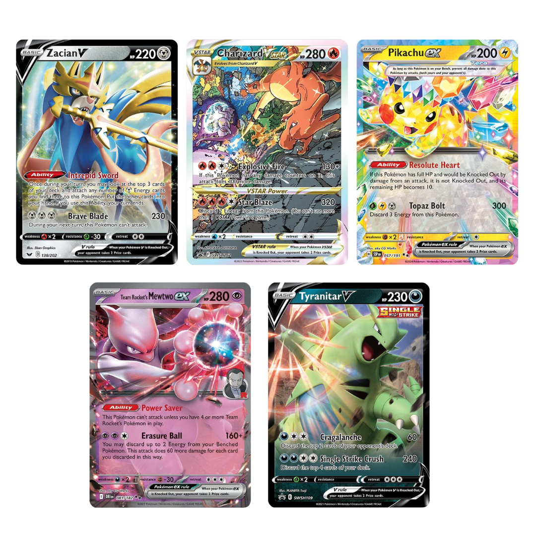 5 English EX/V Pokémon Card Pack – Medusa Case