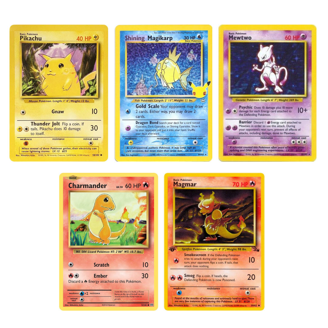 5 Vintage Pokémon Cards – Original Classics
